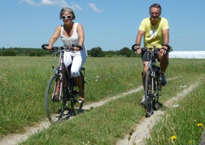 Fietsen langs het meer